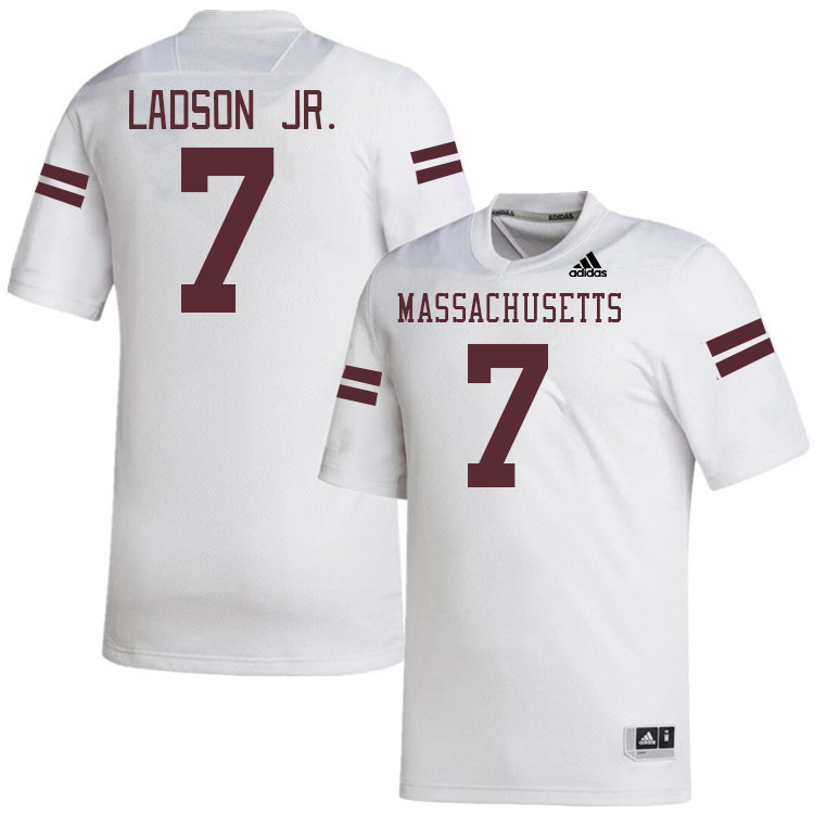 Massachusetts Minutemen #7 Frank Ladson Jr. College Football Jerseys Stitched-White